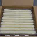 YOROXRG 100Pack Ivory Taper Candles, 7-8 Hours Burn Time, Unscented, Smokeless and Dripless, 0.75 x 10 Inch Dinner Candle Set for Household, Wedding, Party and Home Dcor Candlesticks, 0.75 inches in diameter x 10 inches in height