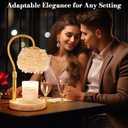 Hisummer Candle Warmer Lamp with Timer, Dimmable Candle Lamp Warmer with 312 K9 Crystals Adjustable Height Electric Candle Warmer for Women Gifts, Wax Warmer Lamp with 2 Bulbs for Jar Candles