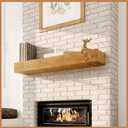Avana Floating Fireplace Mantel - Natural Wood Mantles for Over Fireplace - Handcrafted Mantel Farmhouse Floating Shelf - Mounted Fireplace Wood Mantle - 48 X 8 X 5 Inch - Rustic Natural