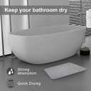 JUERLEN 2 Pack Diatomaceous Earth Shower Mat, Stone Bath Mat, Nonslip Super Absorbent Fast-Drying Hard Bath Mat for Bathroom Shower Floor, 24 x 16 inch, Grey Arrow Design, Dark Grey