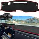 Dash Cover for 2022-2025 2026 Chevy Chevrolet Silverado/GMC Sierra Accessories 1500 2500HD 3500HD Dashboard Cover with HUD Sunshield Non-Slip Center Console Protector Pad (Only fits 13.4 in Screen) (Red)