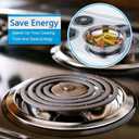 Premium Drip Pan Electric Stove Burner Covers for Whirlpool, Maytag, Kenmore - Replacement for W10278125, W10196405 & W10196406-4 Pack (2x6" and 2x8")