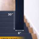 8x30 Carpet Stair Treads Pack of 15 with Stickers for Easy Peeling - Self-Adhesive Peel and Stick Carpet for Stairs - Works with Most Subfloor Types - Blue Stair Treads