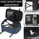 ECOHUB Travel Backpack 18x14x8 Spirit Airlines Personal Item Bag Carry On Backpack 13 Pockets Large Work Casual Daypack for men Airline Approved Waterproof Gym Backpack with Charging Port, Blue