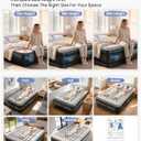 OhGeni 20" Raised Cal King Air Mattress with Built in Pump, Keep Feet from Dangling, Extra Length Blow up Mattress, Back-Friendly Airbed for Guests, Luxury Comfort for People(190CM Height), 700lbs