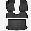 Binmotor-Floor Mats & Upper Cargo Liner Set for Kia Soul 2025 2024 2023 2022 2021 2020(Not for GT and EV Models),All Weather Car Mats for Kia Soul Accessories