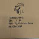 MUMTOP Lighted Outdoor Christmas Decorations, Pink Pig Indoor Lighted Holiday Displays, Light Up 3D Pig in Santa Hat and Scarf and with Gift Box Decoration for Porch, Yard, Home Decor Gift