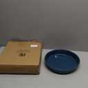 Fun Elements Shallow Dog Bowls, 10.5" Ceramic Large Food Plate for Small, Medium and Large Breeds, Non-Slip, Flat and Wide, Dishwasher Safe, Suitable for Dogs and Cats (Blue)