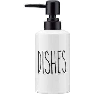 FE Dish Soap Dispenser for Kitchen, 10oz Ceramic Soap Dispenserr for Bathroom with Plastic Pump(Dishes)