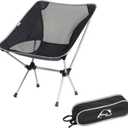 Portable Camping Chair Lightweight Foldable Outdoor Chair for Hiking Camp Backpacking Lawn Beach Fishing Picnic with Carry Bag (Silver - Ultra Light)