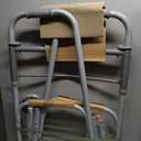 Medline Two-Button Folding Walker for Seniors, 5" Wheels, 32.5" to 39.5" Height, 400-lb. Capacity