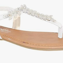 Womens T-Strap Buckle Flats Sandals (8)