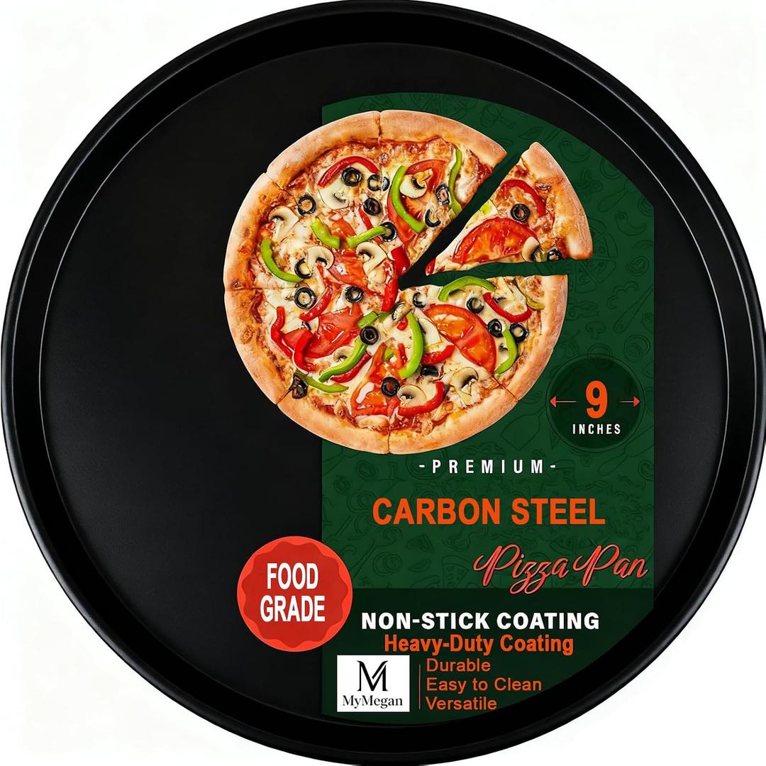 9 Pizza Pan for Oven, Heavy Duty Pizza Pan for Breville Smart Oven BOV450XL BOV650XL BOV800XL BOV845BSSUSC BOV900BSSUSC, Non-Stick Thickened Replacement Pizza Tray for Toaster Oven Accessories