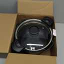 5qt Pasta Pot with Strainer Lid, Cast Aluminum Stockpot Multipot, Nonstick Ceramic Coating Makes Cleanup Easy with Tempered Glass Lid, Dishwasher Safe, Induction, Black