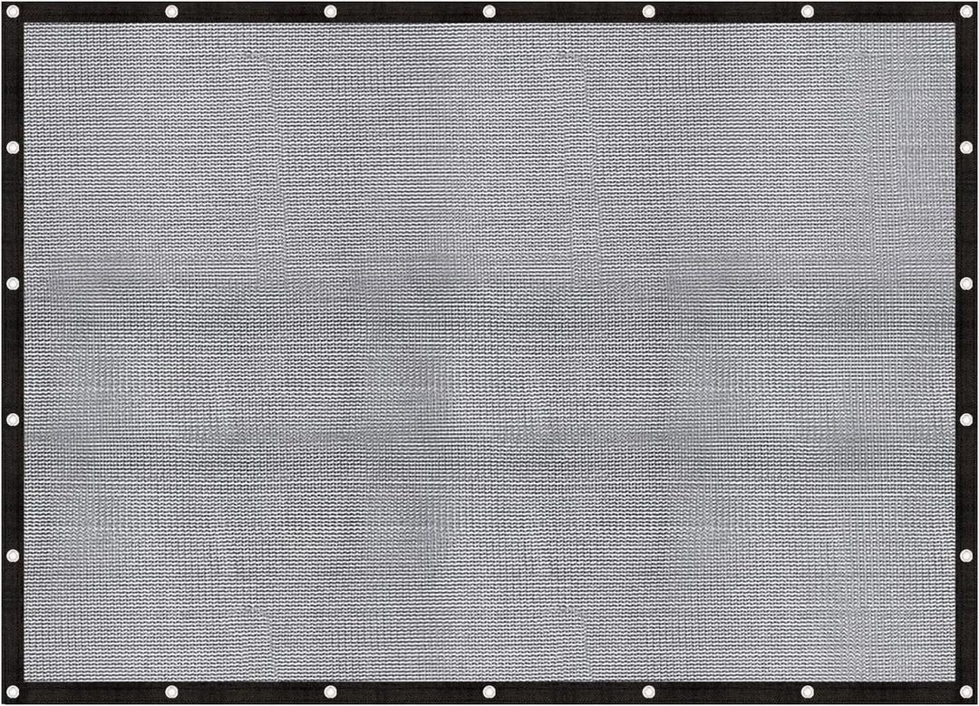 Cool Area 60-70% Shade Cloth 8x10FT Heavy Duty Knitted Mesh Tarp with Grommets Mesh Screen for Patio Canopy Garden Porch Greenhouse Pools Dog Kennel Black