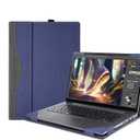 Laptop Cover Case for 16 inch Lenovo Yoga 7 2-in-1 16AHP9 /16IML9 & Yoga 7 16'' Series & Yoga Slim 7 Pro 16ACH6 16ARH7 16IAH7,PU Leather Protective Shell Detachable Laptop Bag Accessory (Dark Blue)