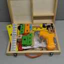 KIDWILL Kids Tool Set with Electric Drill & DIY Stickers, Toddler Tool Set for Kids Ages 3-5 Year Old Boys Girls, Pretend Play STEM Montessori Educational Construction Toys