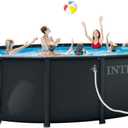 INTEX 26325EP 16ft X 48in Ultra XTR Frame Deluxe Above Ground Swimming Pool Set with 1500 GPH Sand Filter Pump, Removable Ladder, Ground Cloth, Pool Cover, SuperTough, Puncture and Rust Resistant