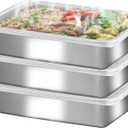 stainless steelFood Storage Containers setsstorage box with lidfreezer FrozenKitchen tray with lidOven plateSide dish plate Freezer & Dishwasher Safe