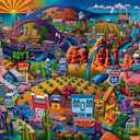 Buffalo Games Eric Dowdle Get Your Kicks on Route 66 Jigsaw Puzzle - 1000 Piece, Adult, 26.75 x 19.75 in - Puzzles for Adults - Includes Reference Poster - Relaxing Game Night Activity