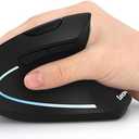 Ergonomic Mouse, LEKVEY Vertical Wireless Mouse  Rechargeable 2.4G Optical Vertical Mice : 3 Adjustable DPI 800/1200/1600 Levels 6 Buttons, for Laptop, Mac, PC, Computer, Desktop, Notebook etc, Black