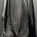 Halloween Tattered Cloak Retro Grim Reaper Cape Horror Wizard Tattered Cloak for Adult Halloween Cosplay Costume (Medium, White, Black)