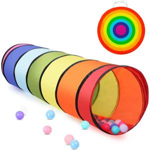 Kids Tunnel for Toddlers 1-3 Play Tent, 6ft Colorful Pop Up Tunnel to Crawl Tunnel for Toddlers 3 Year Baby or Dog Cat Pets, Foldable Gift for Boys & Girls in Indoor & Outdoor Games (Seven-color Channel) Kids Tunnel for Toddlers 1-3 Play Tent, 6ft Colorful Pop Up Tunnel to Crawl Tunnel for Toddlers 3 Year Baby or Dog Cat Pets, Foldable Gift for Boys & Girls in Indoor & Outdoor Games (Seven-color Channel)
