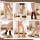 3/4/5 Pairs Slouchy Pilates Socks with Grips | Scrunch Socks for Women Grippy Sock Stacked Slouch Sock for Women