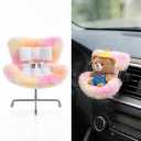 Ezcora Accessories for 10-17cm Dolls, Doll Car Seat with Clip onto Car Air Vent, Includes Seat Leg for Desktop Display (Tropical Sunset Blend)
