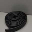 Shower Bottom Waterproof Door Rubber Sweep Trim Black Seal for Home Bathroom, 108 x 13/16 x 5/32 Inch Tee Insert Shape