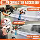 RIDGE WASHER Pressure Washer Gun Mini Foam Cannon with Dual Connector Accessory, No Dilution Required, Stainless Steel Gun for Foam Blaster, 1/4" Quick Connect, 4000 PSI, 200 ML