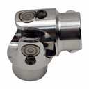 3/4" 36 Spline X 3/4" DD Steering Shaft U Joint Single Chrome Universal Joint Coupling, 3-1/4" Overall Length