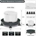 4.28L Heated Chicken Waterer - Winter Freeze-Proof Heated Poultry Waterer, 84W Hanging Chicken Water Heater with 4 Detachable Leg Support, Poultry Water Fountain for Chickens, Ducks Round