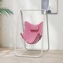 G TALECO GEAR Hammock Chair with Stand,Heavy-Duty and Rustproof Hanging Chair with Stand,Hammock Swing Chair Stand,for Indoor Outdoor Patio Yard Garden Porch (Pink)