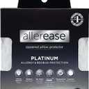 AllerEase Platinum Allergy Defense Particles Proof Temperatur Balancing Luxurious Plush Fabric Machine Washable Bedbug Bite Proof Durable Zippered Pillow Protector, King Size, White