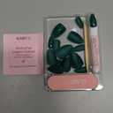 Glamnetic Press On Nails - Emerald Green | Opaque Cool Tone, Deep Emerald Green Short Almond Short Almond False Nails, Reusable Stick On Fake Nails with Glue | Salon Quality | 15 Sizes - 30 Nail Kit