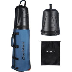 Golf Travel Bag with ABS Hard Shell Top Golf Bag with 1680D Waterproof Fabric, 7mm Padding & Wheels Golfing Accessories Travel Case for Airlines Fits Most Club Bags & Sports