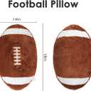 Wepop 18in Fluffy Football Pillow Plush, Soft Football Pillows, Sports Ball Pillow Stuffed Plush Toy Room Decoration and Gifts for Kids, Boys, Girls, Football Fans