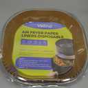 Air Fryer Paper Liners, 125Pcs Parchment Paper, Air Fryer Liners Disposable for Microwave, Non-Stick Air Fryer Liner Square Free of Bleach (8IN)