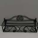 Adhesive Paper Towel Holder with Shelf, Wall Mount, 12in Black for Kitchen, Hand Towel Holder for Bathroom with Shelf