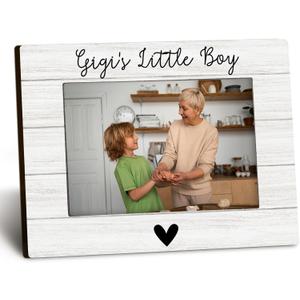 Gigi 4x6 Picture Frame, Grandma Photo Frame, Grandson Photo Frame, GigiGifts for Grandma Mothers Day from Grandson Grandkids, Gigis Little Boy Picture Frame for Desk Decor