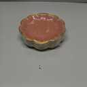 Pink Party Plates Valentines Day Gradient Pink Dessert Paper Plates 7inch Gold Foil Scalloped Edge Disposable Cake Plates for Christmas Birthday Bridal Baby Shower Party Supplies (24)