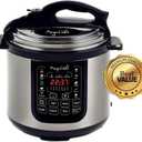 MegaChef MCPR120A 8 Quart Digital Pressure Cooker with 13 Pre-set Multi Function Features, Stainless Steel