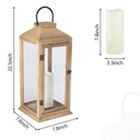 2 Pack Lanterns Decorative - IP65 Waterproof Lanterns Decorative with Flameless Pillar Candles, Decorative Lanterns for Home Decor, Indoor Outdoor, Front Porch, Garden, Farmhouse Weddings Style
