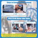 W10179146, WPW10179146 Water Inlet Valve Compatible with whirlpool, kenmore, maytag, amana, kitchen aid and ikea Refrigerator(not all models), Replacement: W10155357, 1546655, AP6016381, PS11749668