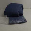 Love's cabin King Size Comforter Set Navy Blue, 7 Pieces King Bed in a Bag, All Season Bedding Sets with 1 Comforter, 1 Flat Sheet, 1 Fitted Sheet, 2 Pillowcase and 2 Pillow Sham