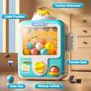 Skirfy Vending Machine Kids Toys 10 Empty Eggs Mini Vending Machine Erasers Operated Gumball Prize Machine Maker Game Claws Machine Easter Game Sensory Toys Dolls GiftsBlue
