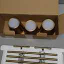 UME 3 Pack Cordless Table Lamp, Battery Operated Lamp - Portable Waterproof Rechargeable Table Lamp w/ 3 Color Temps & Stepless Dimming for Dinner, Desk, Cafe, Outdoor (Brushed Gold)