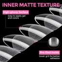 UNA GELLA Medium Oval Fake Nails Pre-shape 216pcs Round Gel Nail Tips Press on Nails for Full Cover Acrylic Round Oval Full Nails False Nails 12 Sizes False Soft Gel Tips