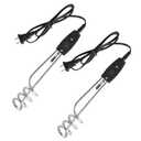 2 Pcs 1000W-110V Immersion Water Heater, Camping, Cups or Bucket Heating | 10in, High Quality Iron Structure, Lightweight Portable, Fast Efficient Heating, Simple Operation Steps, Safe Multi Scene Use